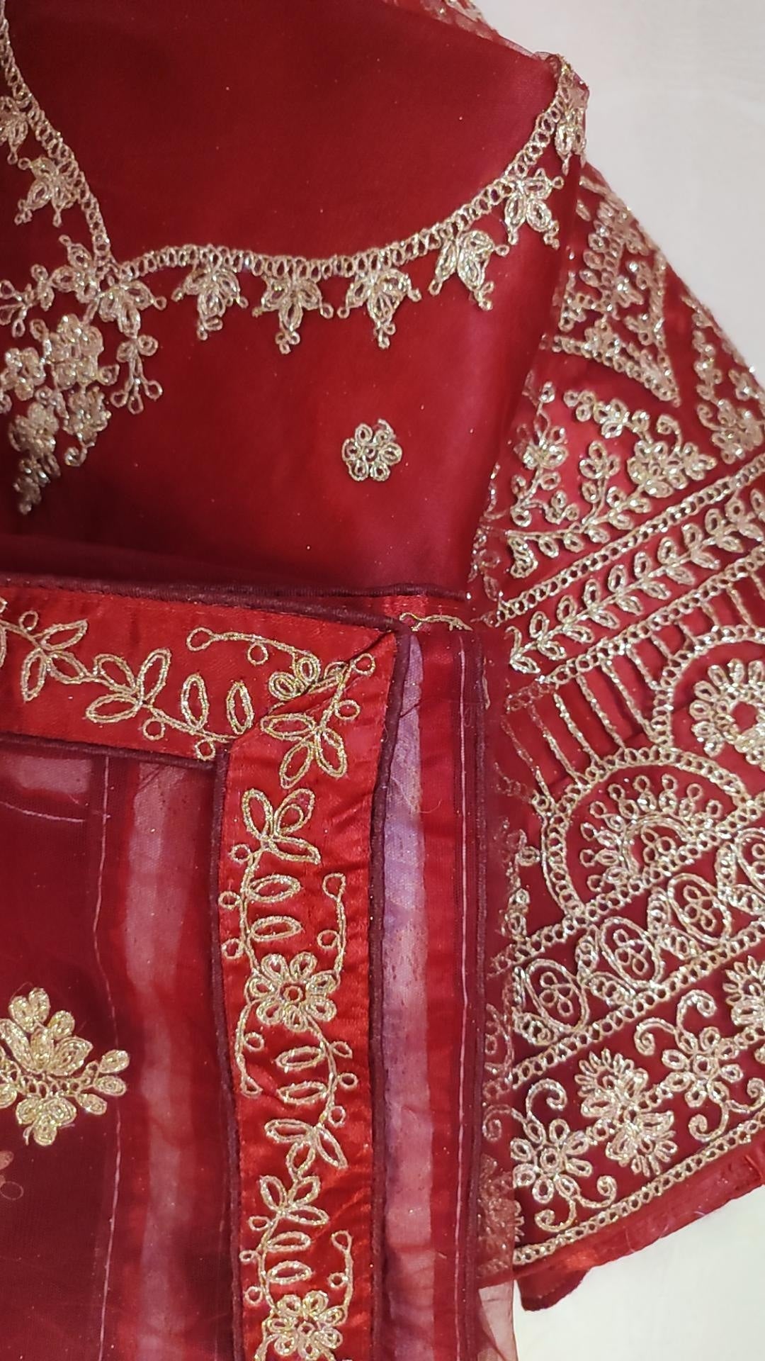 Maroon Bridal Lehanga