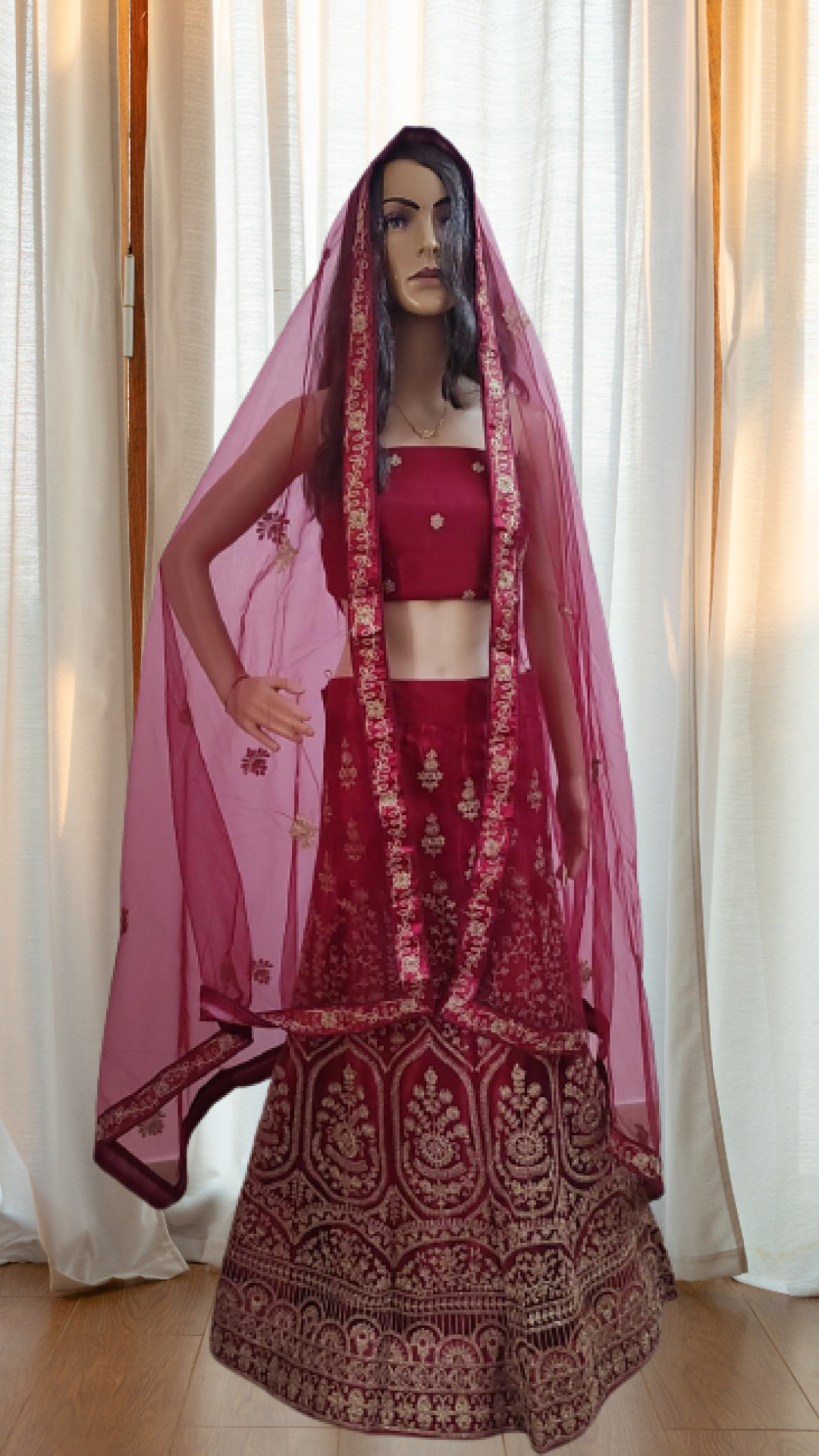 Maroon Bridal Lehanga