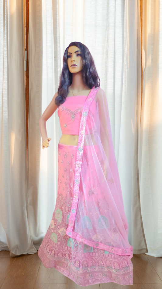 Baby Pink Bridal Lehanga