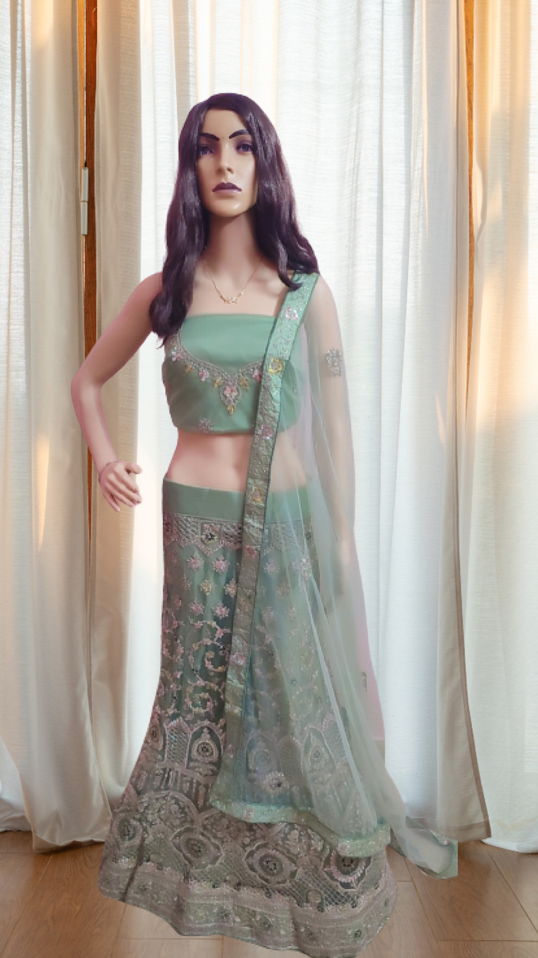 Pale Green Bridal Lehanga