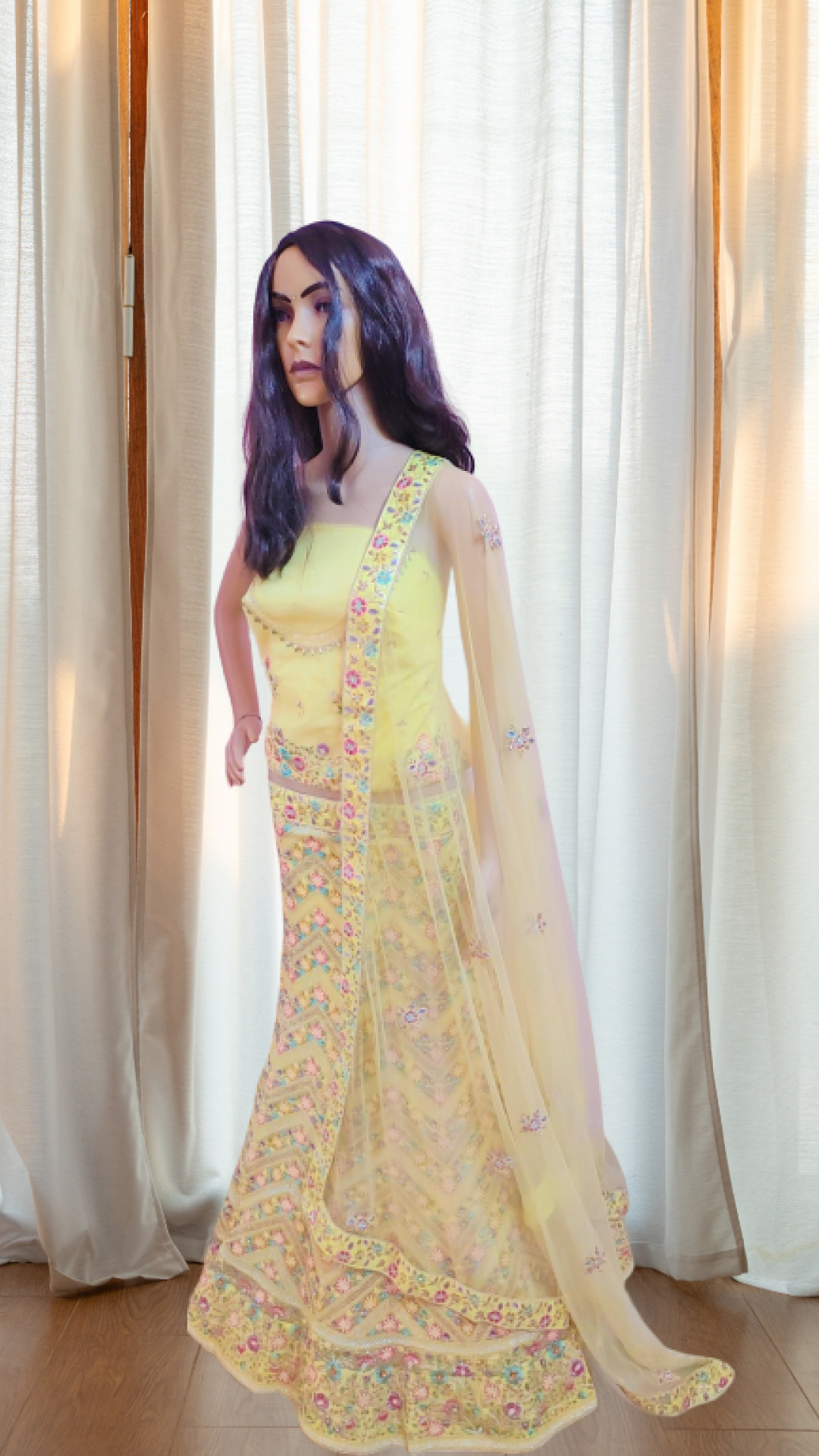 Lemon Yellow Bridal Lehanga