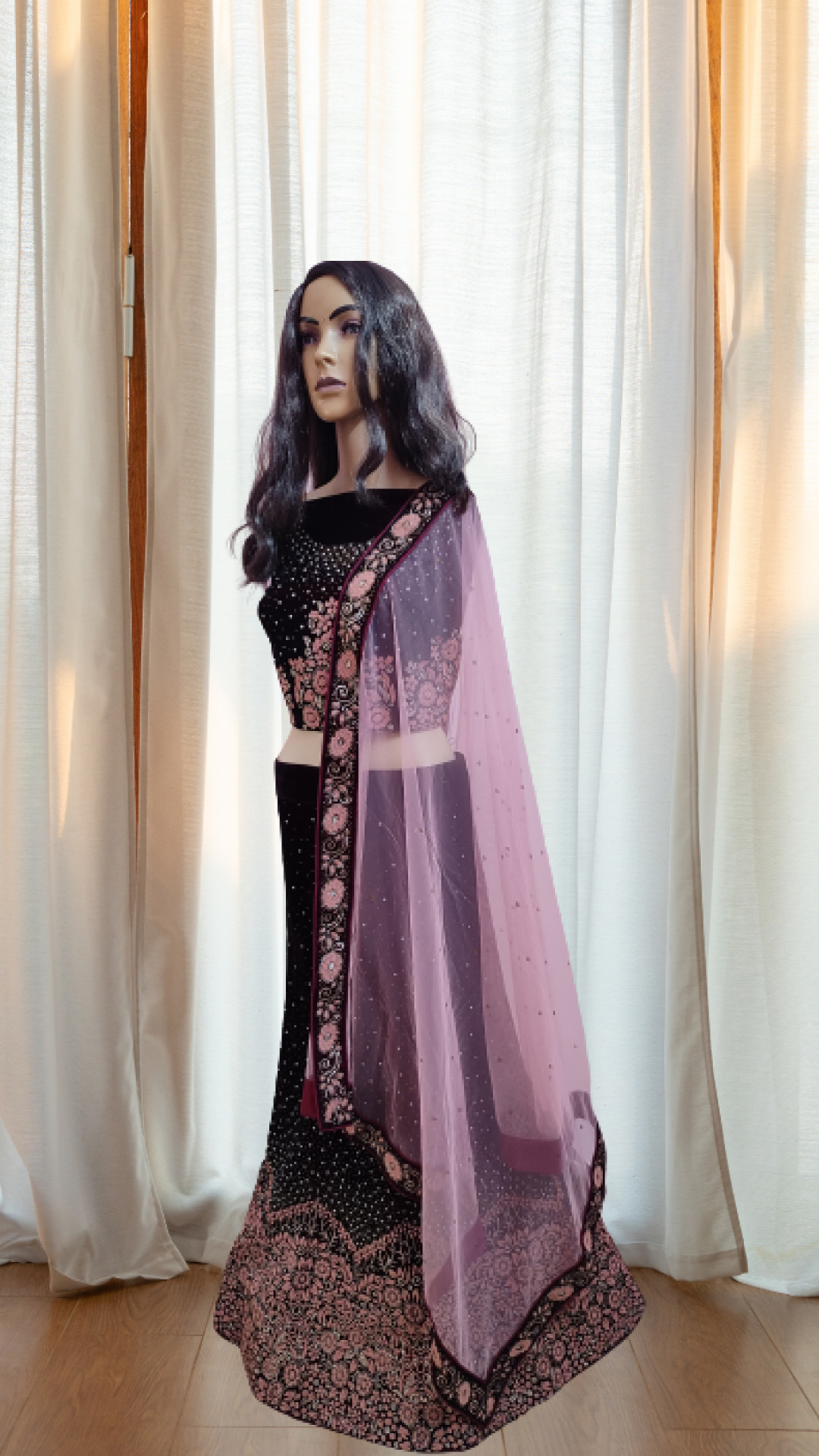 Twilight The Modern Swaroski Brown Lehenga