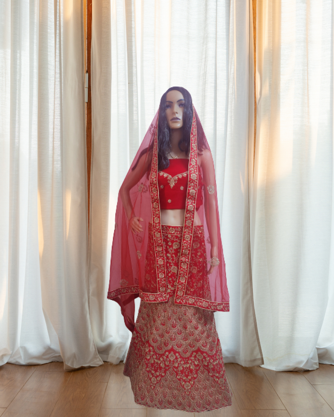 Red Bridal Lehenga